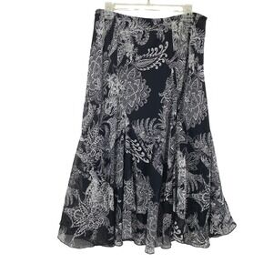 JKLA California Midi Skirt Women Small Womens Floral Sheer Feminine Flowy Whimsy